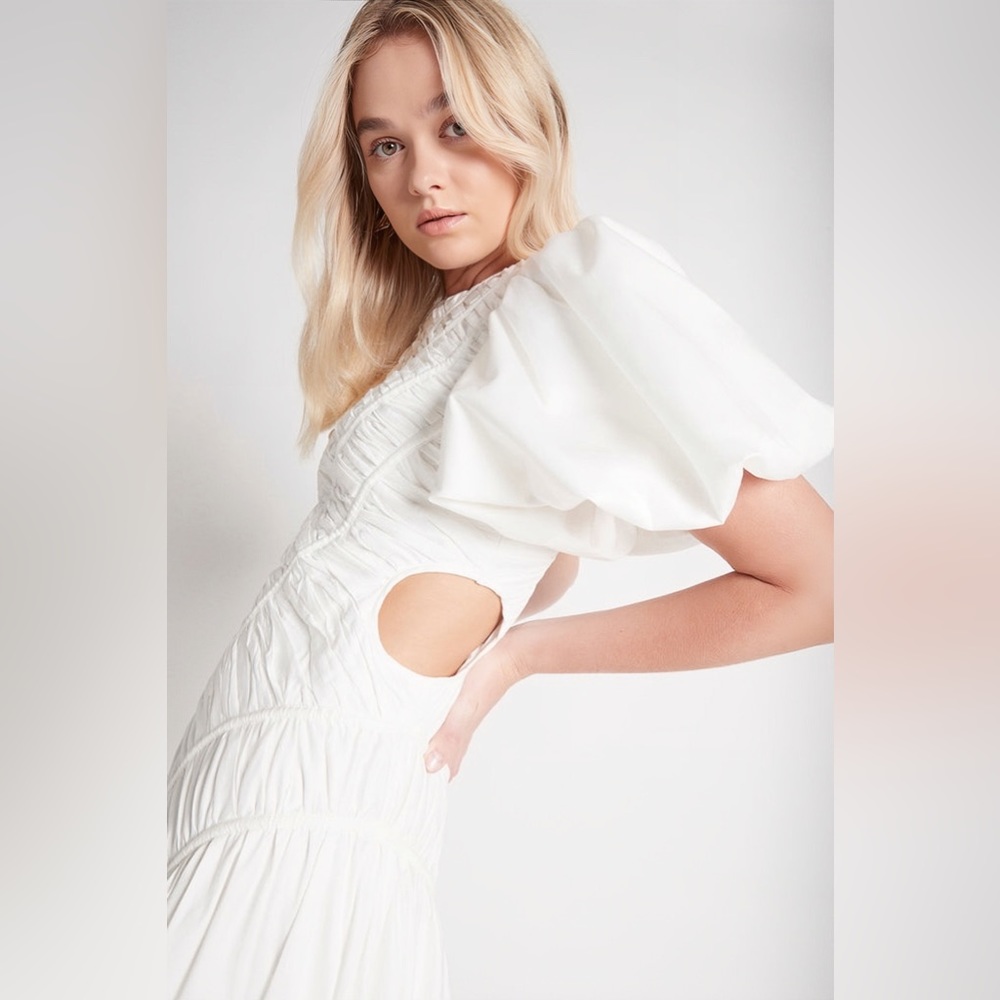 ❤️🔥NEW❤️🔥 Aje Siren Drawstring Midi Dress - Picture 11 of 13
